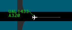 A Target with a velocity vector line