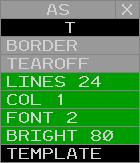 The Altimeter Settings View menu