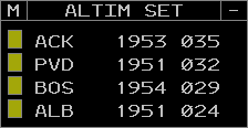 The Altimeter Settings View