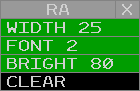 The Response Area menu