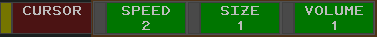 The Cursor Toolbar menu