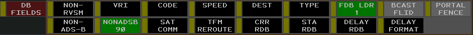 The Data Block Fields Toolbar menu