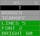 The Weather Station Report View menu