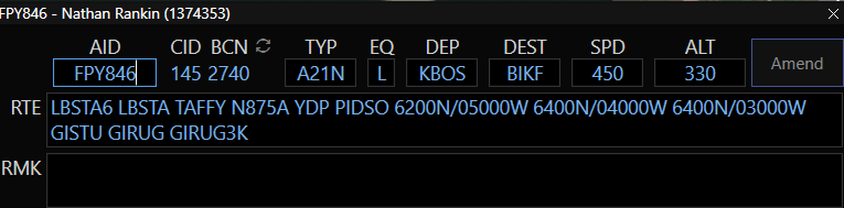 The Flight Plan Editor