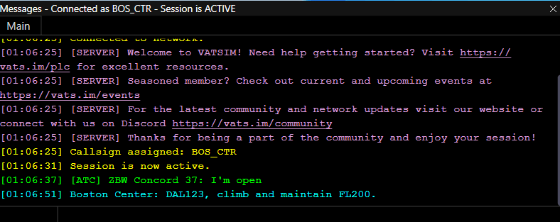 The Messages window