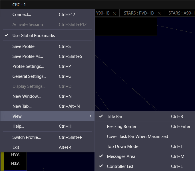 Window view settings