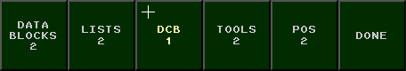 DCB CHAR SIZE Submenu