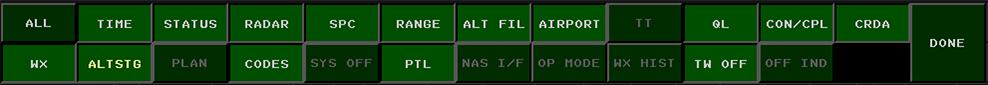 DCB SSA FILTER Submenu