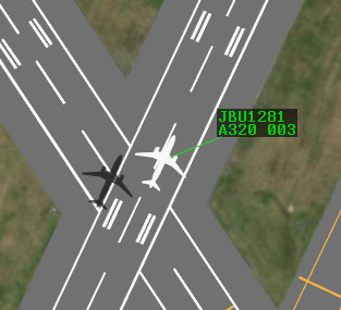 A Data Block with an altitude