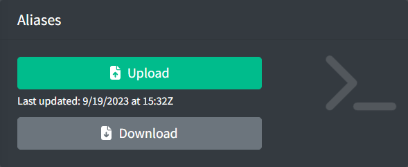 Alias upload and download