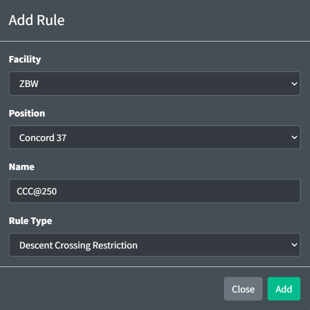 Adding a rule