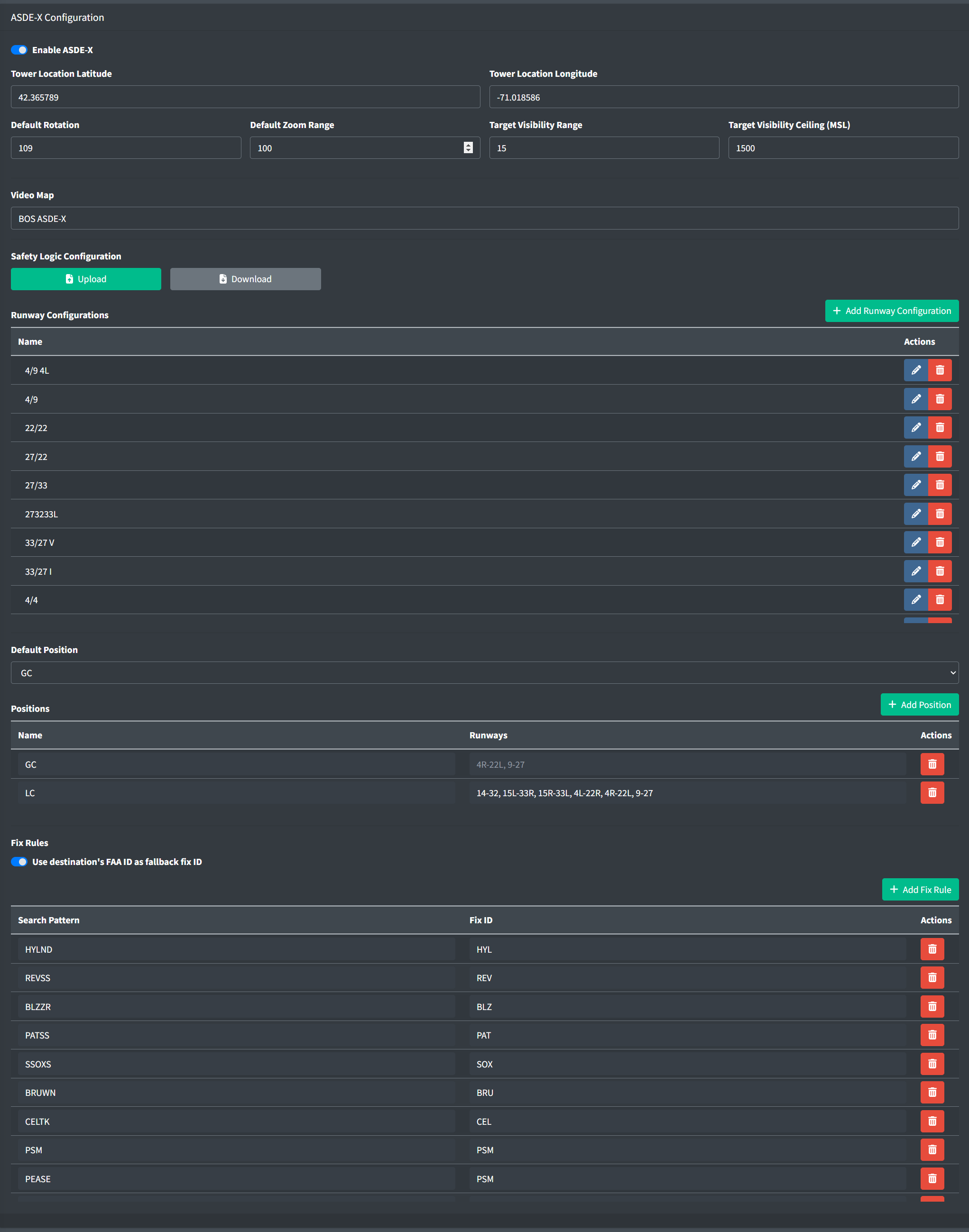ASDE-X configuration