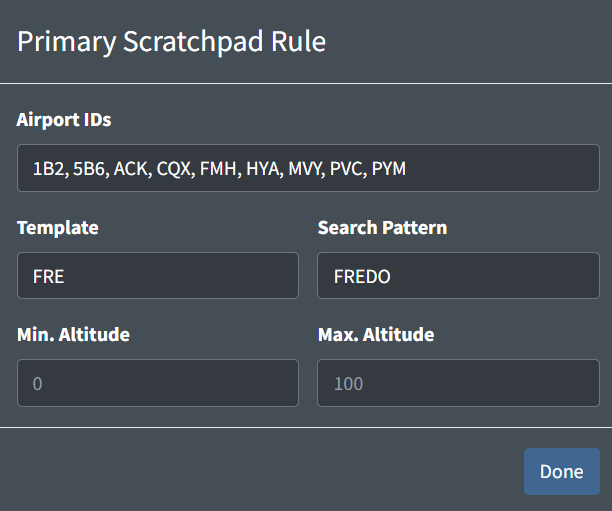 Editing a scratchpad rule