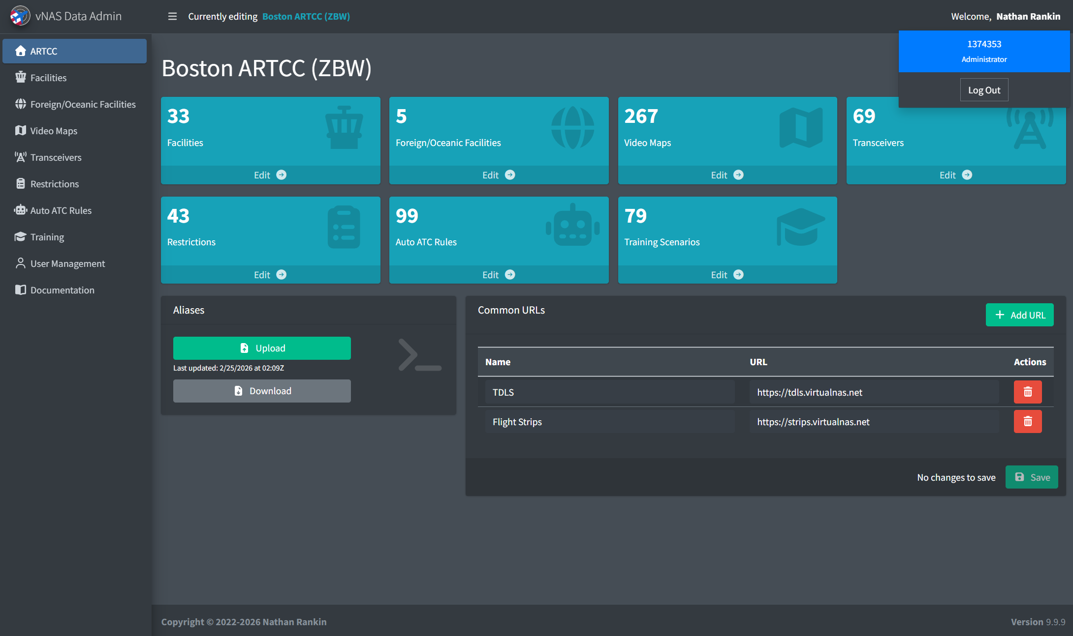 Logout menu