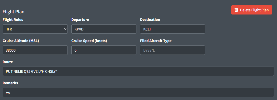 Aircraft With Flight Plan