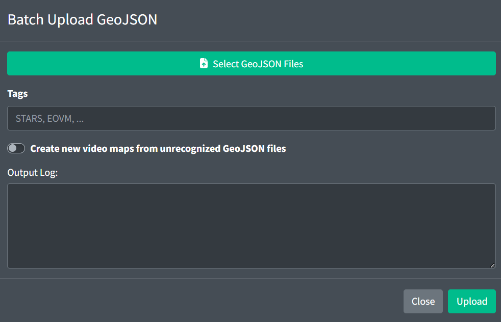 Batch uploading GeoJSON files