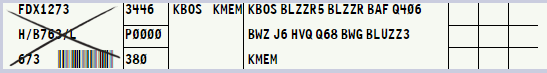 A disconnected aircraft's flight strip