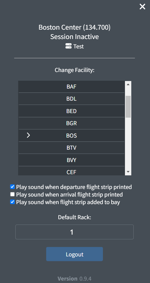 The Facility Menu