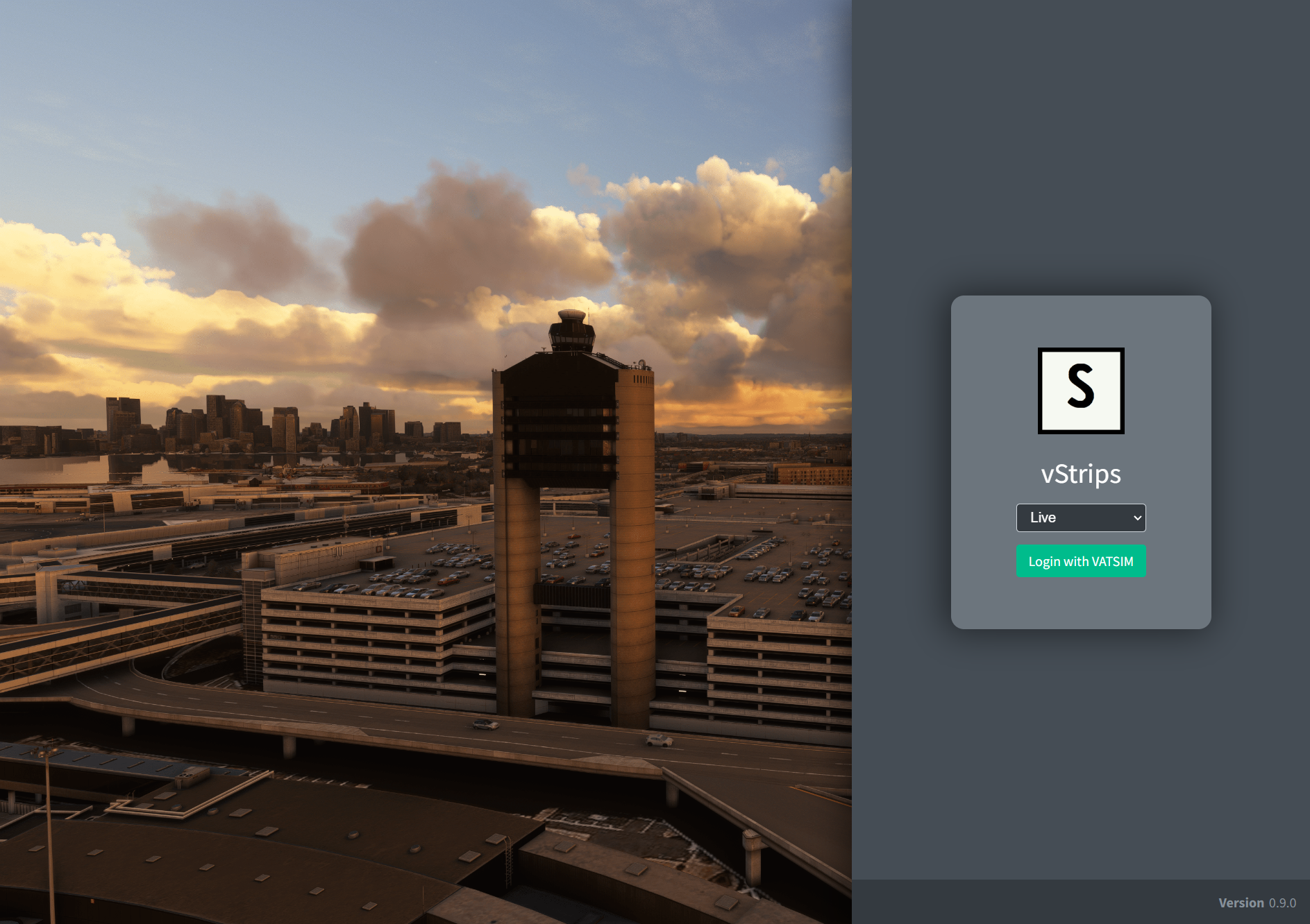vStrips login page
