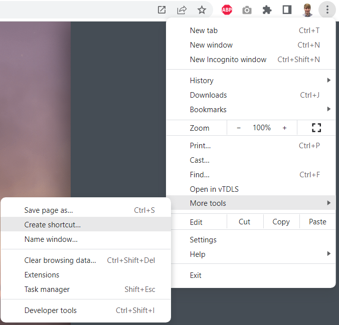 Saving as a desktop application
